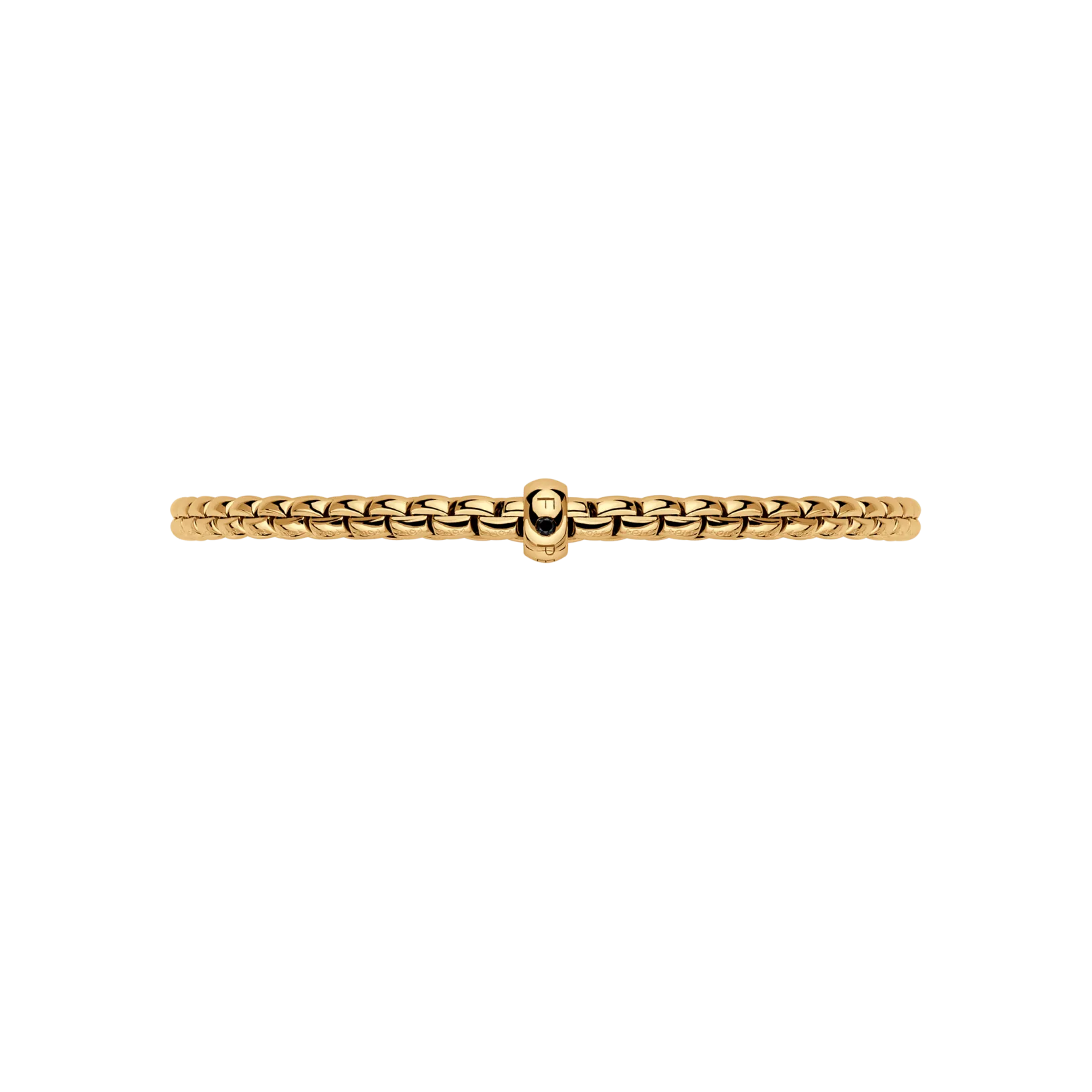 Fope Eka 18k Yellow Gold Flex'It Black Diamond Bracelet - Extra-Large