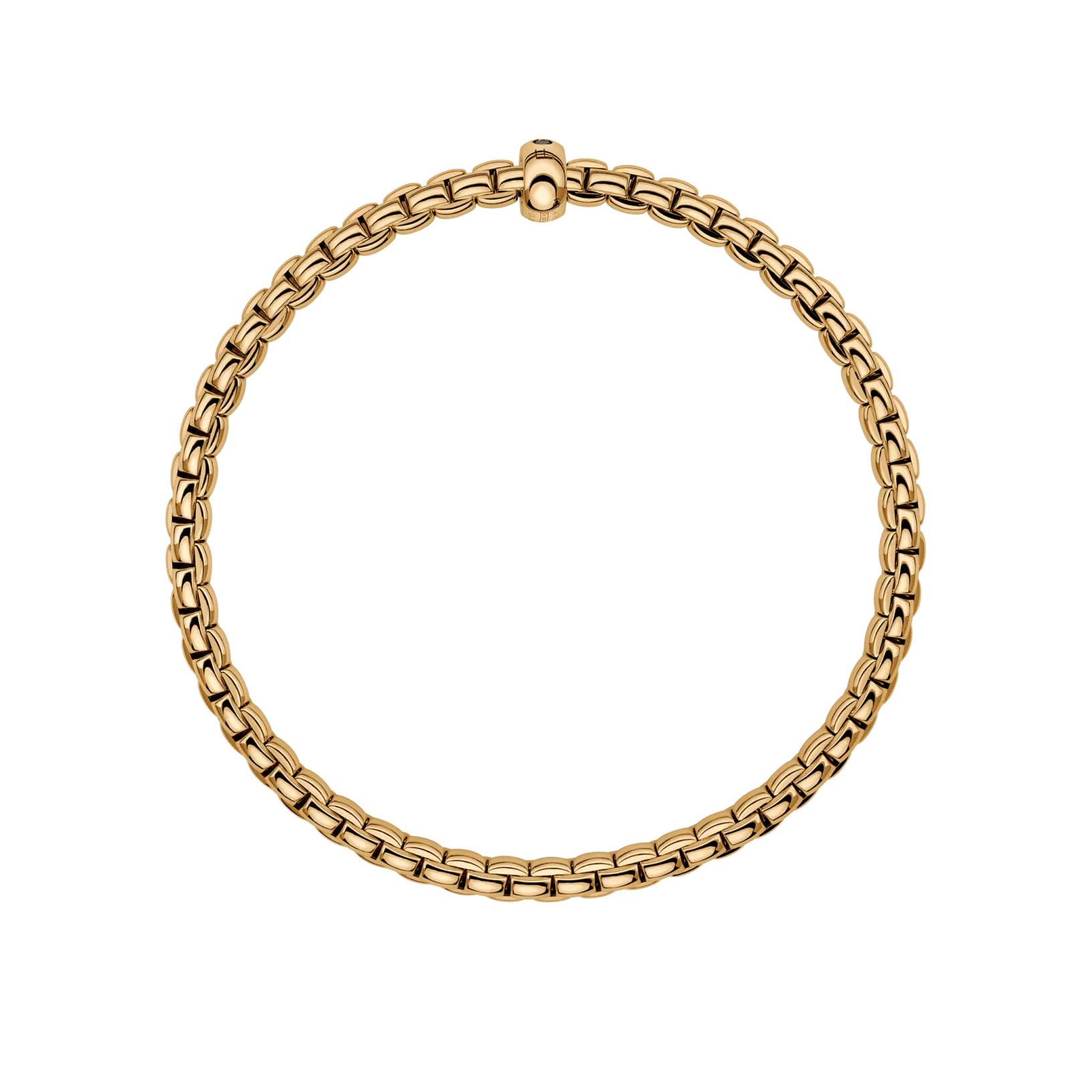 Fope Eka 18k Yellow Gold Flex'It Black Diamond Bracelet - Extra-Large
