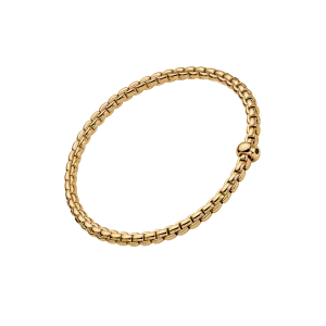Fope Eka 18k Yellow Gold Flex'It Black Diamond Bracelet - Extra-Large