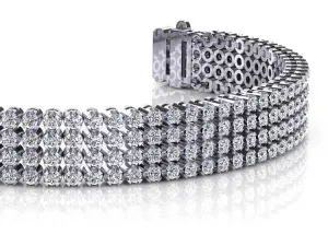 Four Row Diamond Bracelet with 7.00 ct.(finished) 1.8mm
