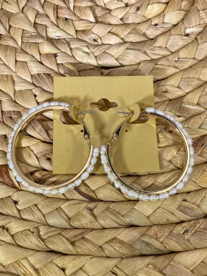 Freshwater Pearl Hoop Earrings