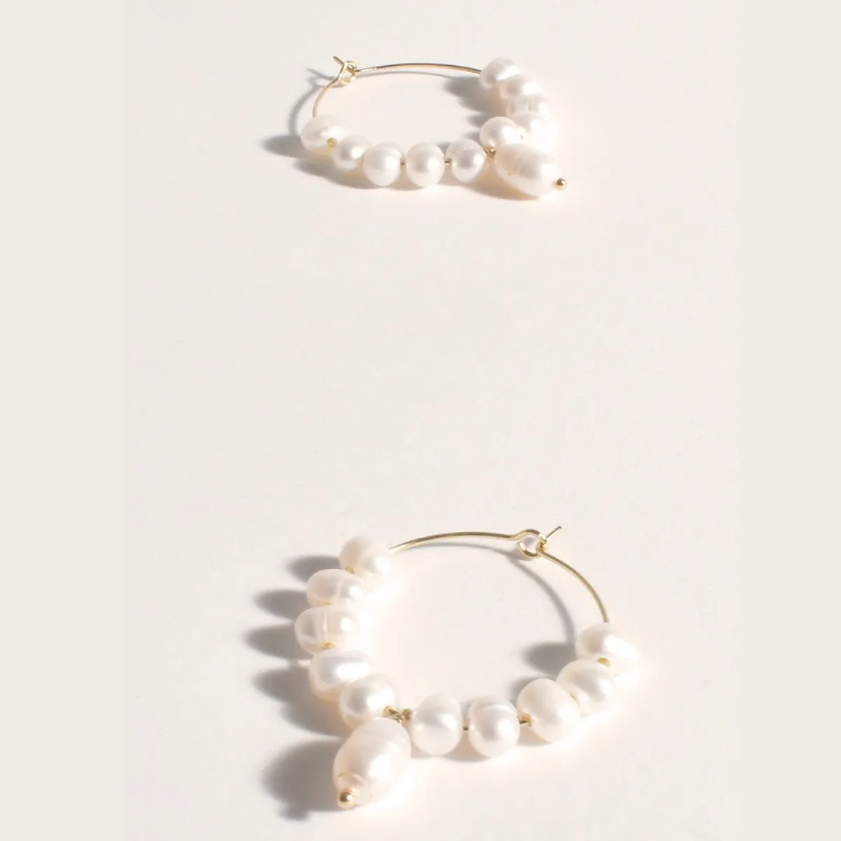 Freshwater Pearl Hoop Earrings