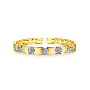 Gabriel & Co. 14k Yellow Gold Diamond Bangle Bracelet – BG4446-65M45JJ