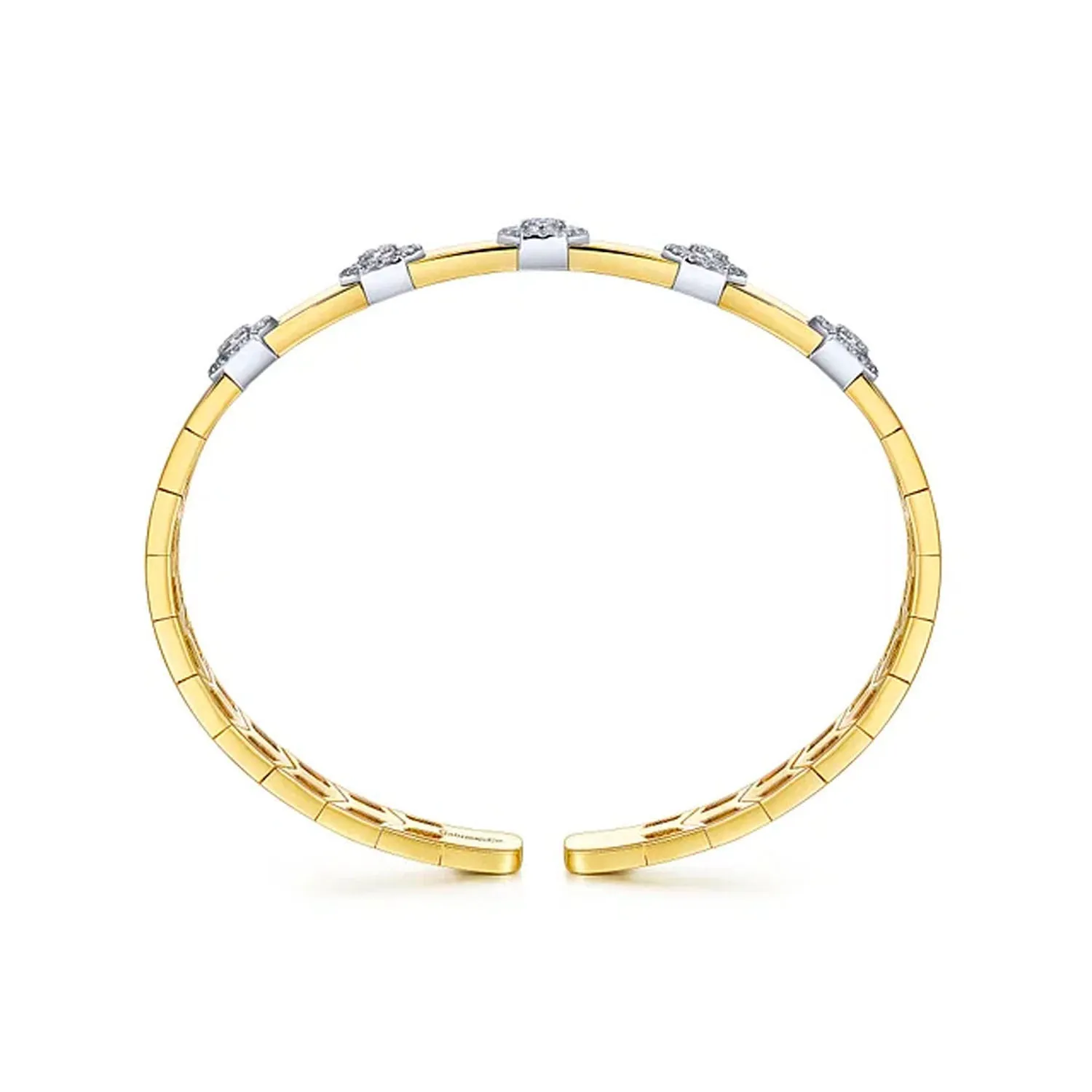 Gabriel & Co. 14k Yellow Gold Diamond Bangle Bracelet – BG4446-65M45JJ