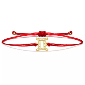 Gemini Zodiac Red String Protection Bracelet
