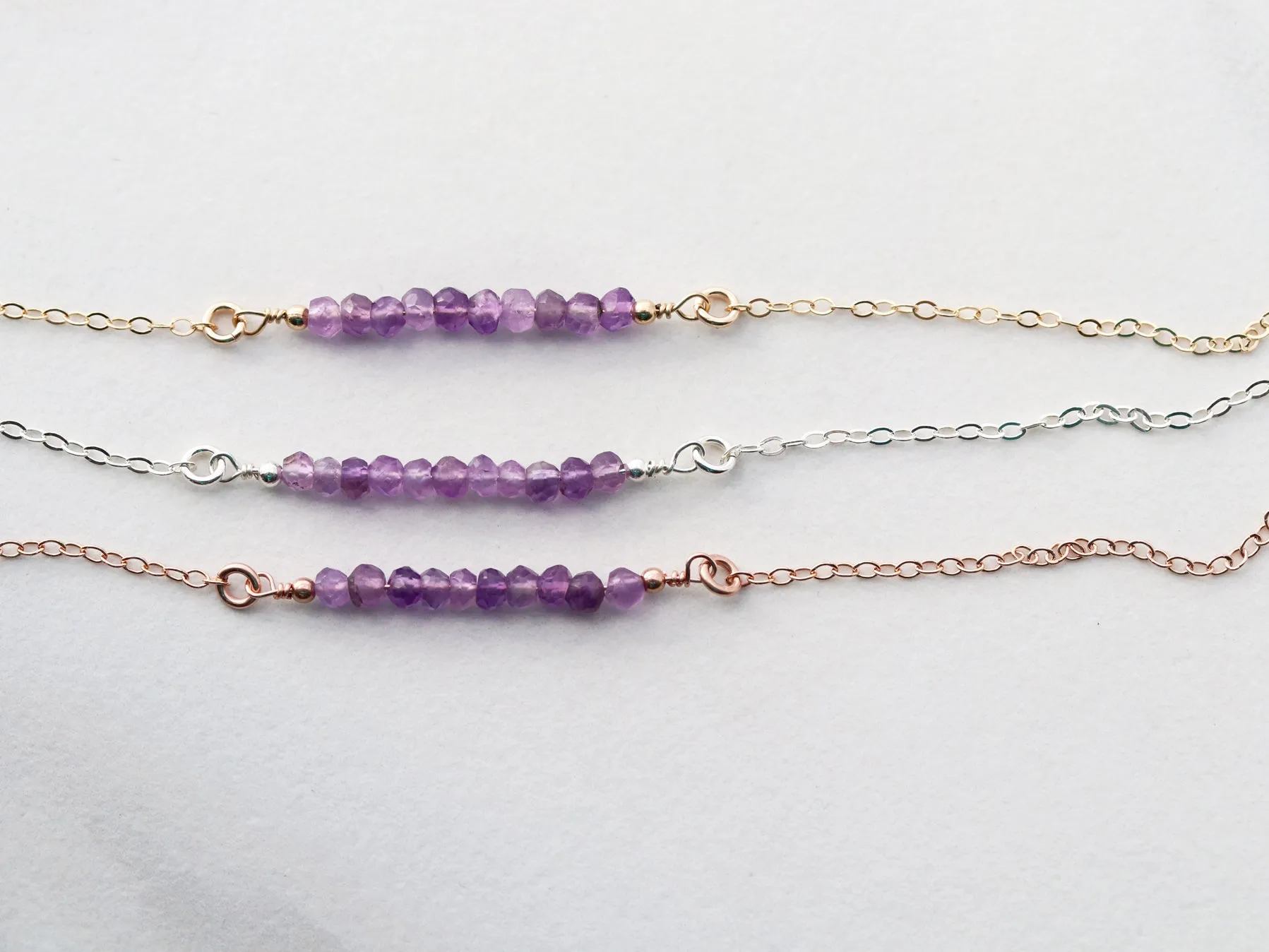 Gemstone Bar Necklace