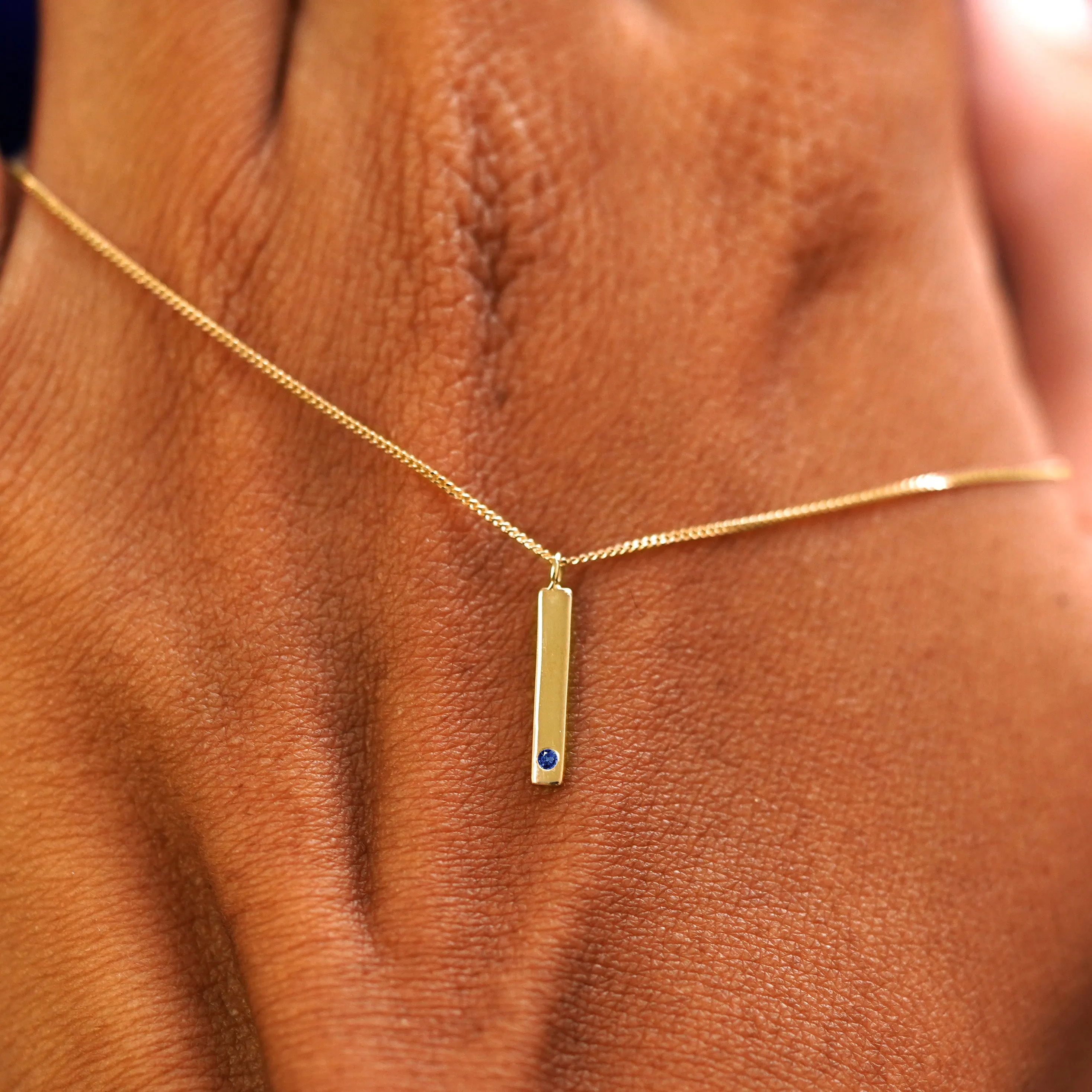 Gemstone Bar Necklace