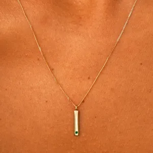 Gemstone Bar Necklace