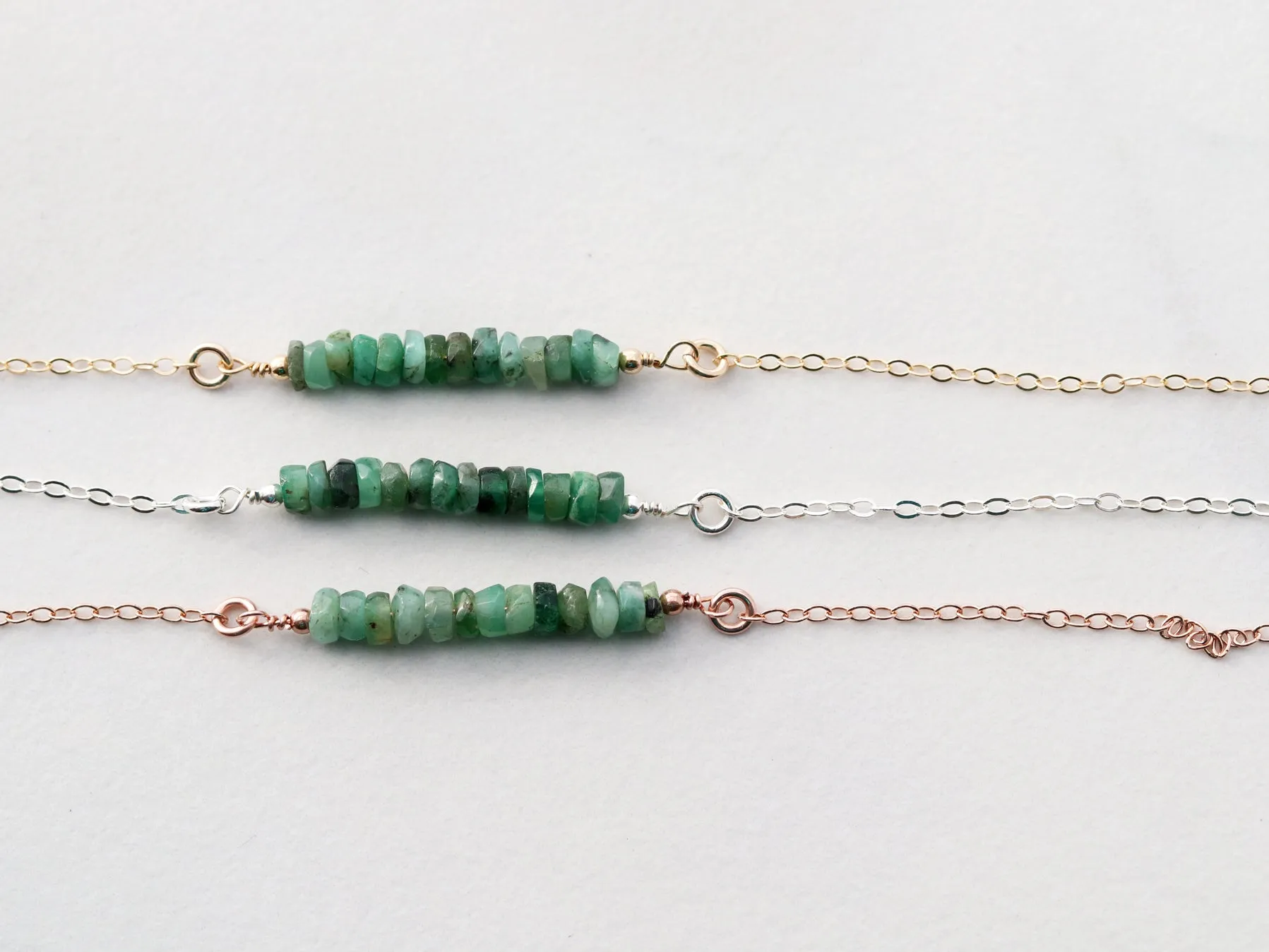 Gemstone Bar Necklace