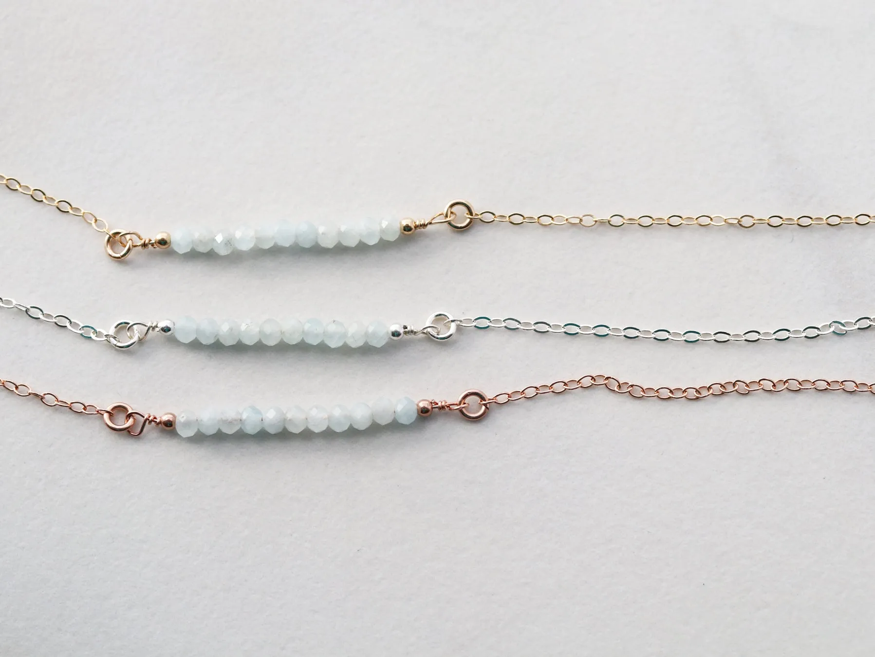 Gemstone Bar Necklace