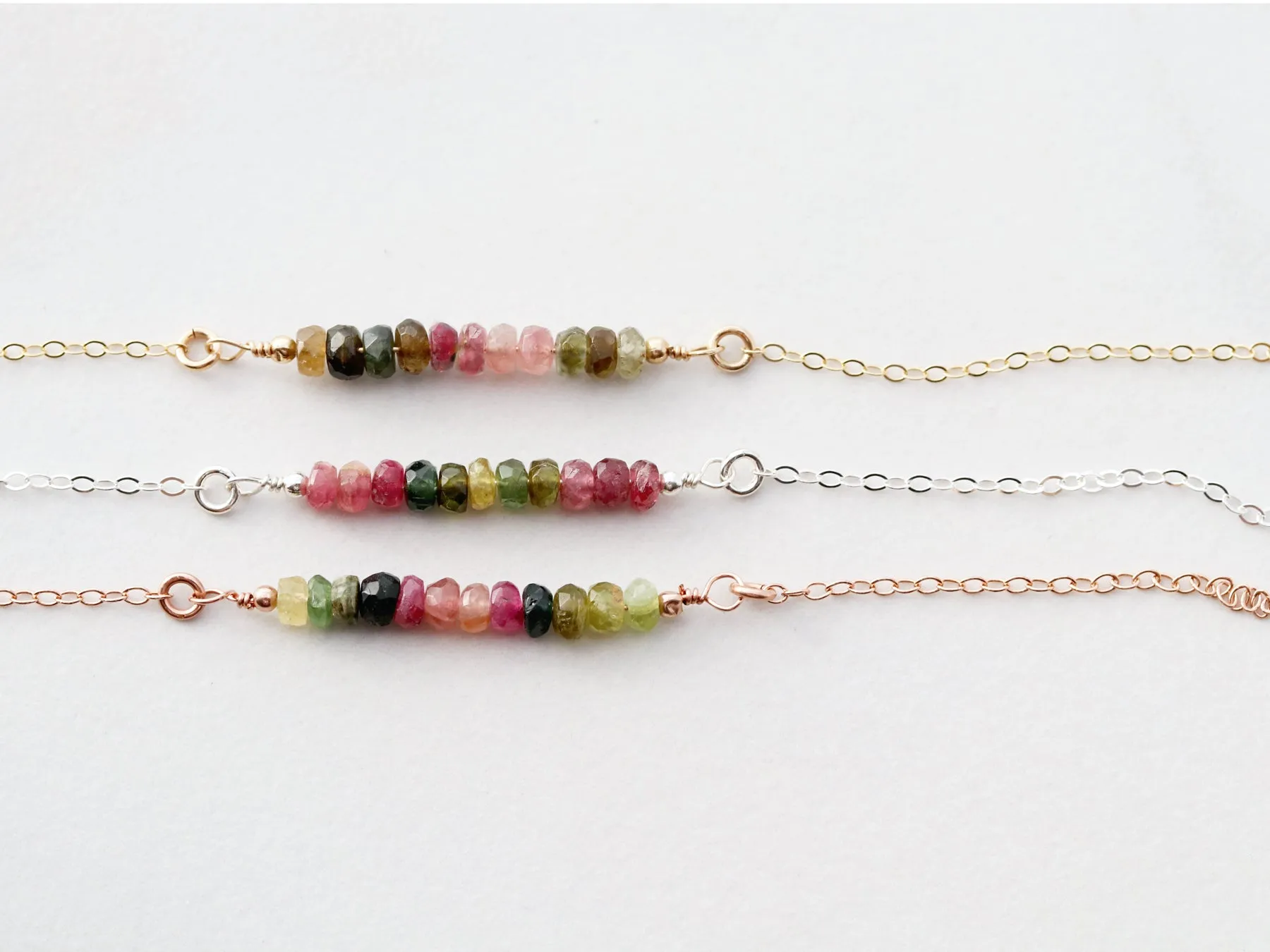 Gemstone Bar Necklace