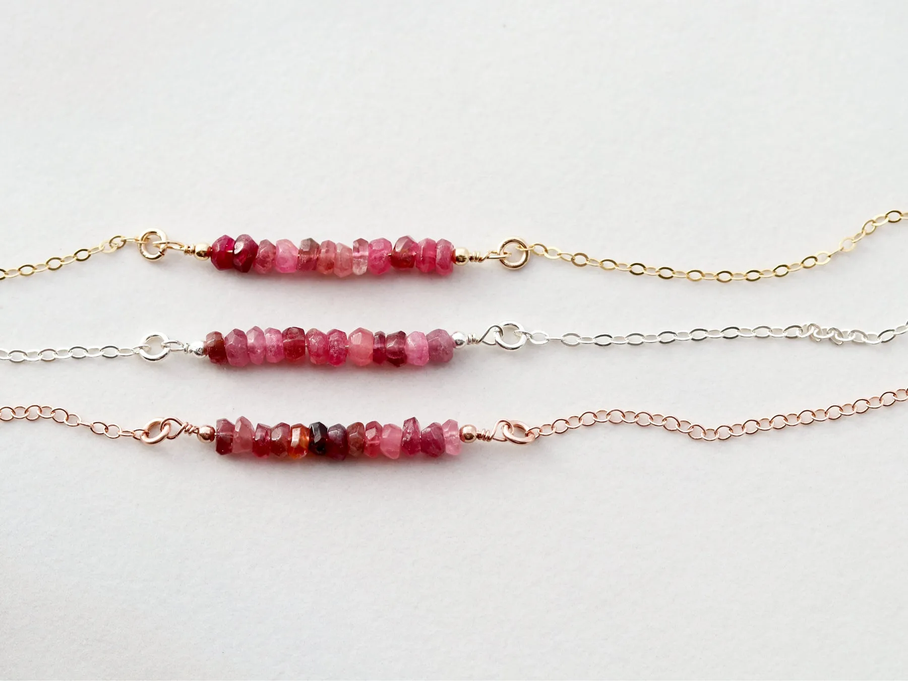 Gemstone Bar Necklace