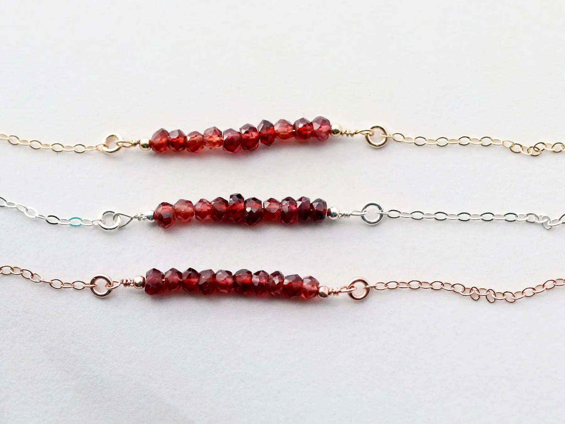 Gemstone Bar Necklace