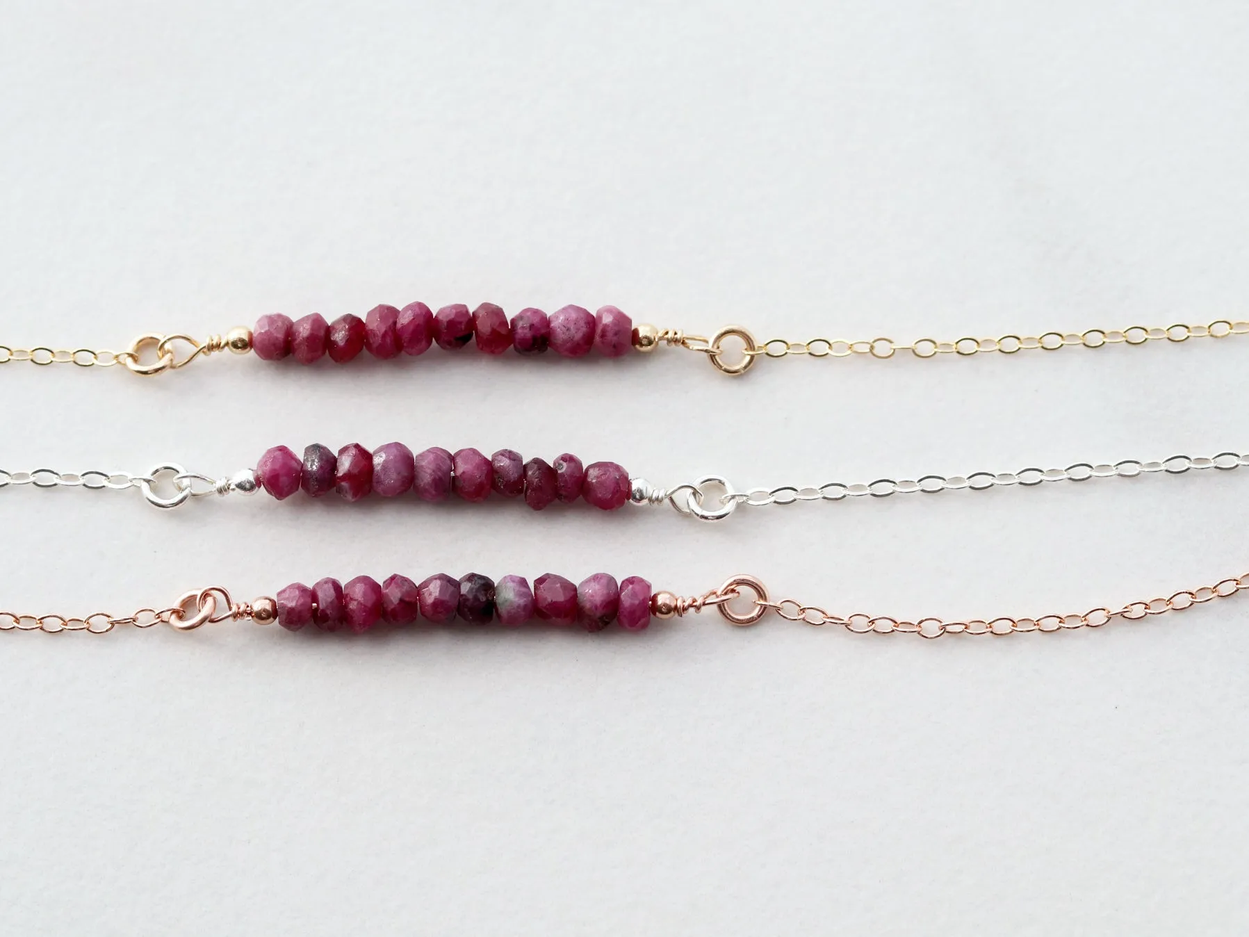 Gemstone Bar Necklace