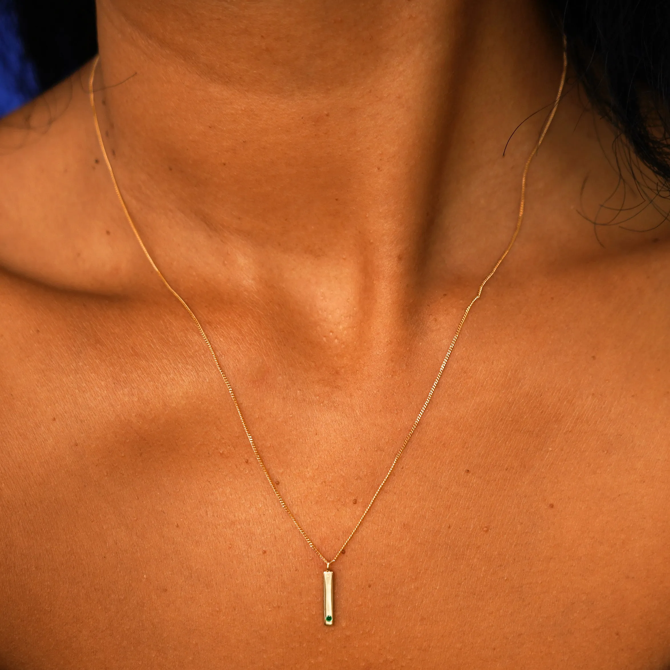 Gemstone Bar Necklace