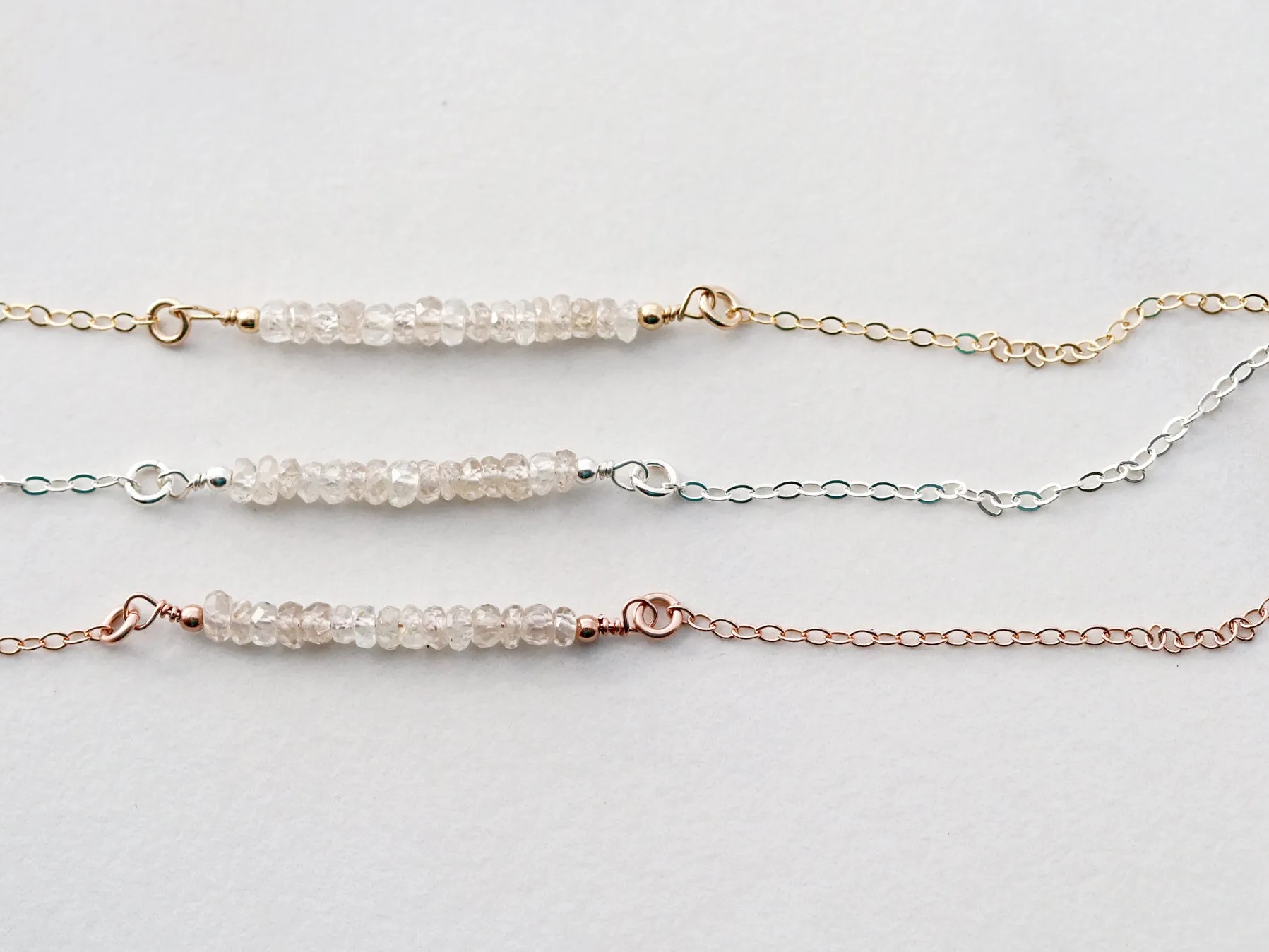 Gemstone Bar Necklace