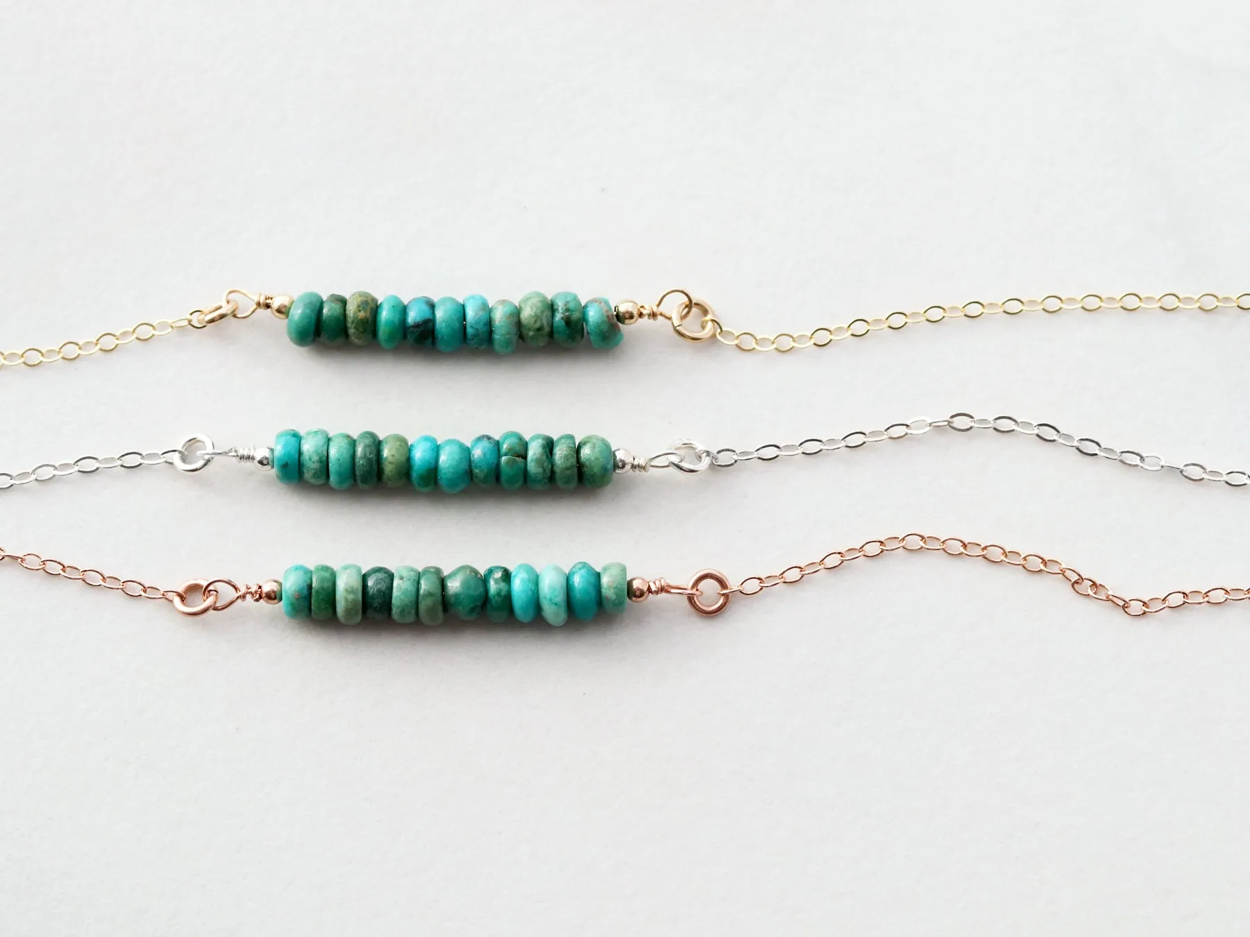 Gemstone Bar Necklace