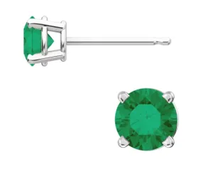 Genuine Emerald Studs