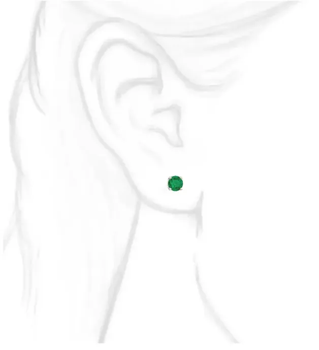 Genuine Emerald Studs