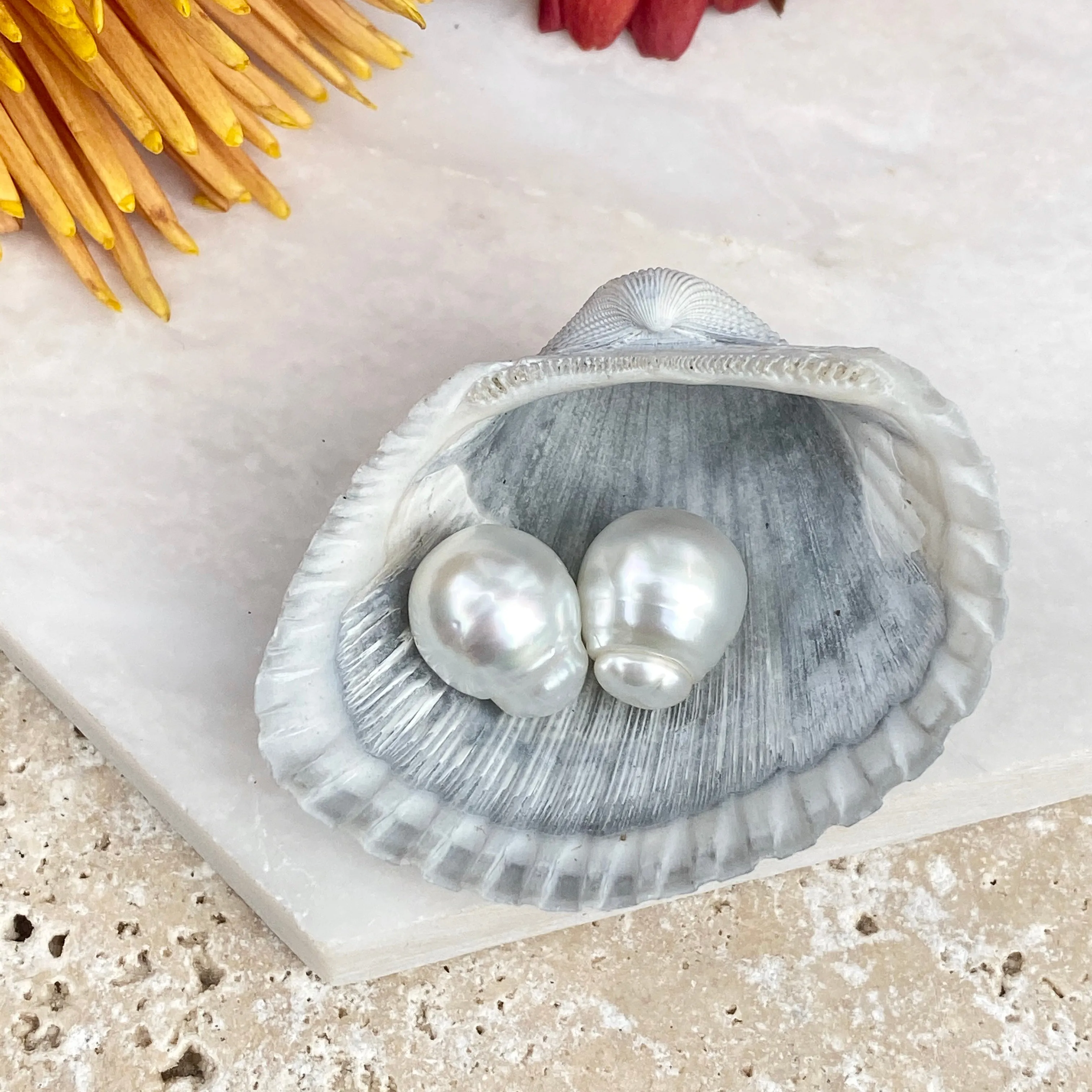 Genuine Paspaley South Sea Loose Pearl Pair "Fine" Quality 11mm