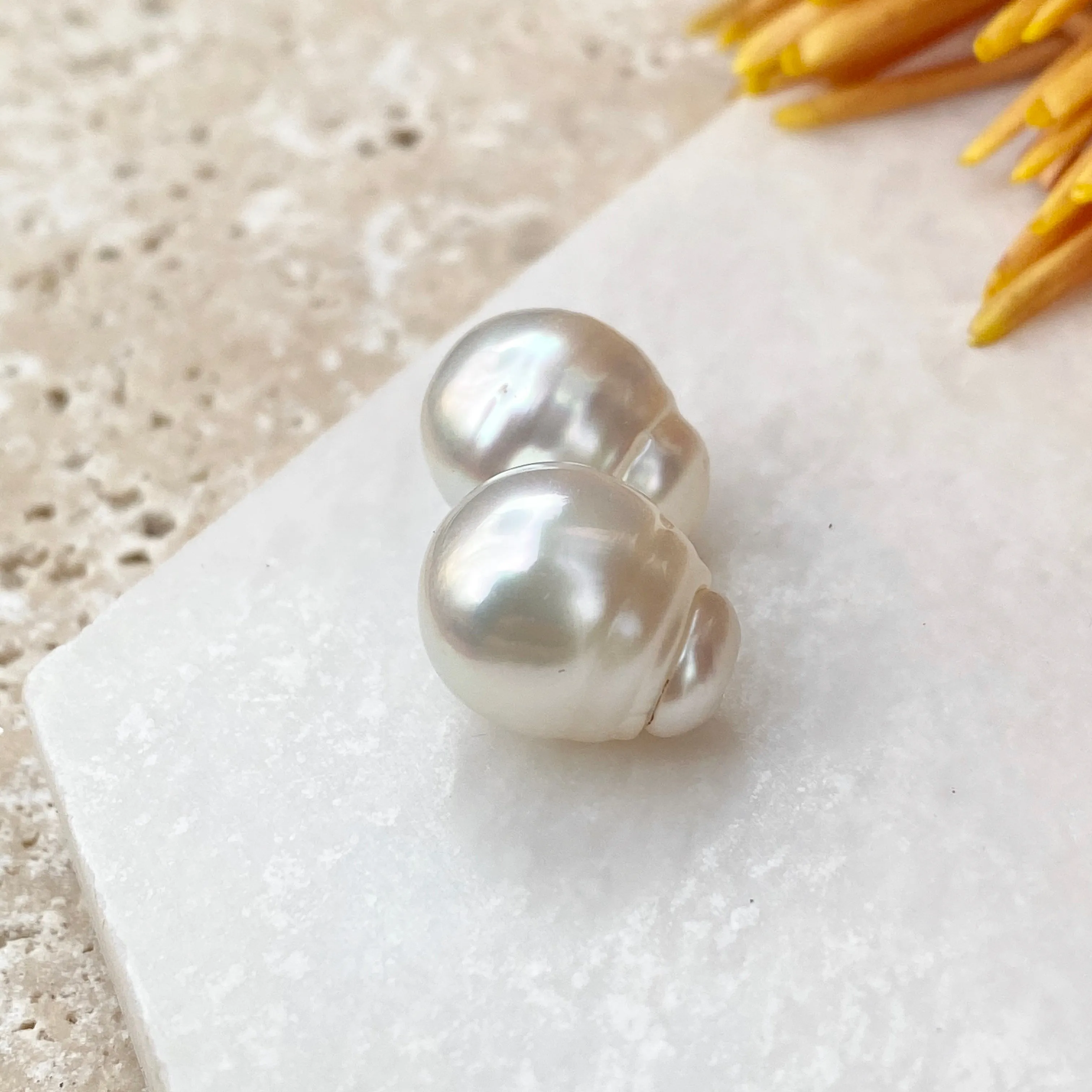 Genuine Paspaley South Sea Loose Pearl Pair "Fine" Quality 11mm