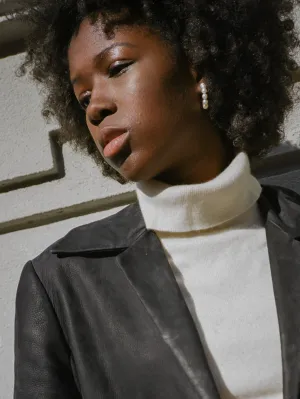 Genuine Pearl Hoop Earrings