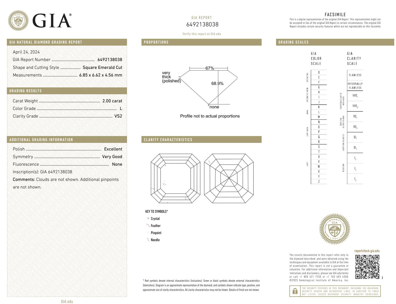 GIA 6.02 carat total weight Asscher cut diamond 18k yellow gold three stone ring