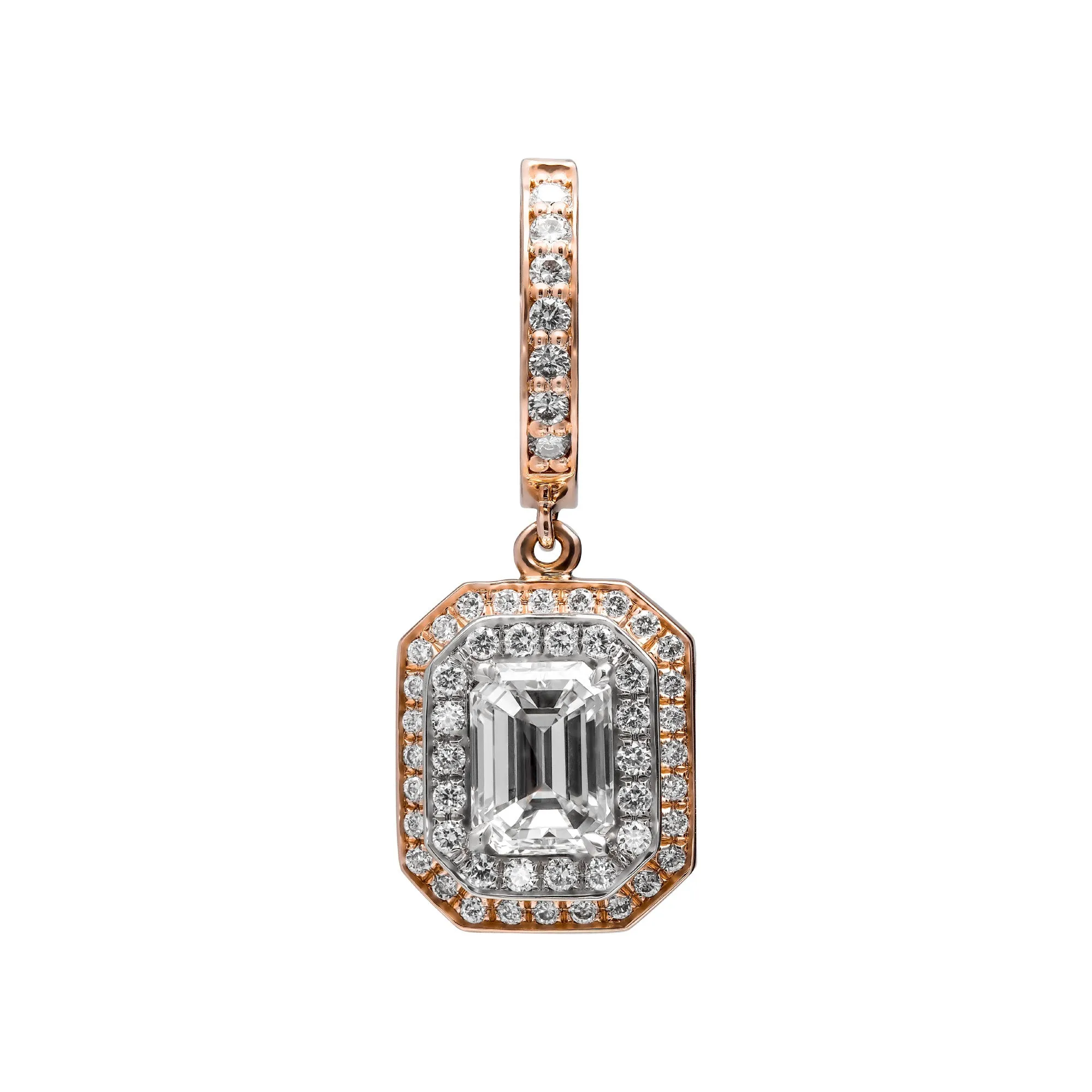GIA Certified Emerald Cut Drop Earrings
