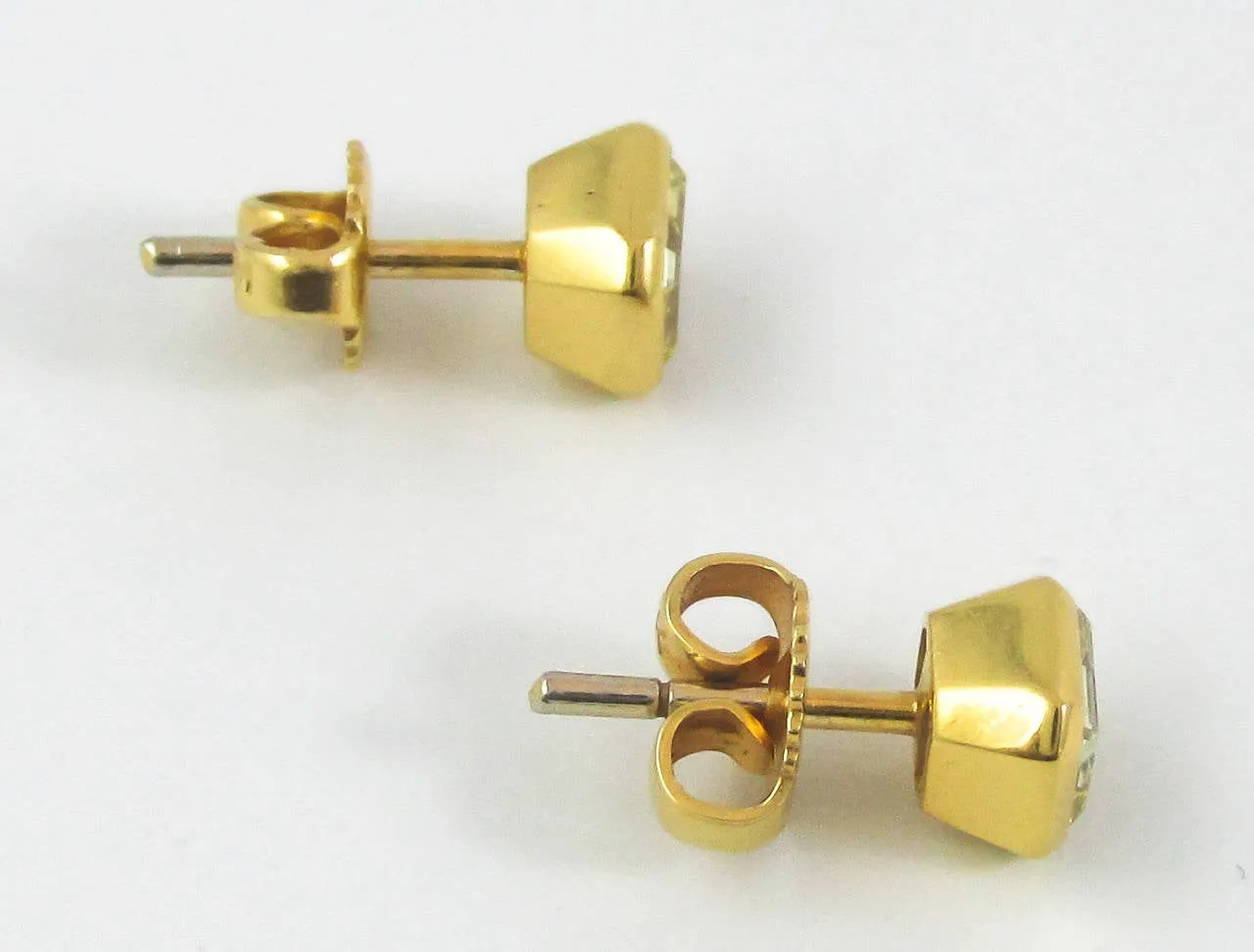 GIA Certified Natural Fancy Intense Yellow Emerald Cut Diamond Stud Earrings