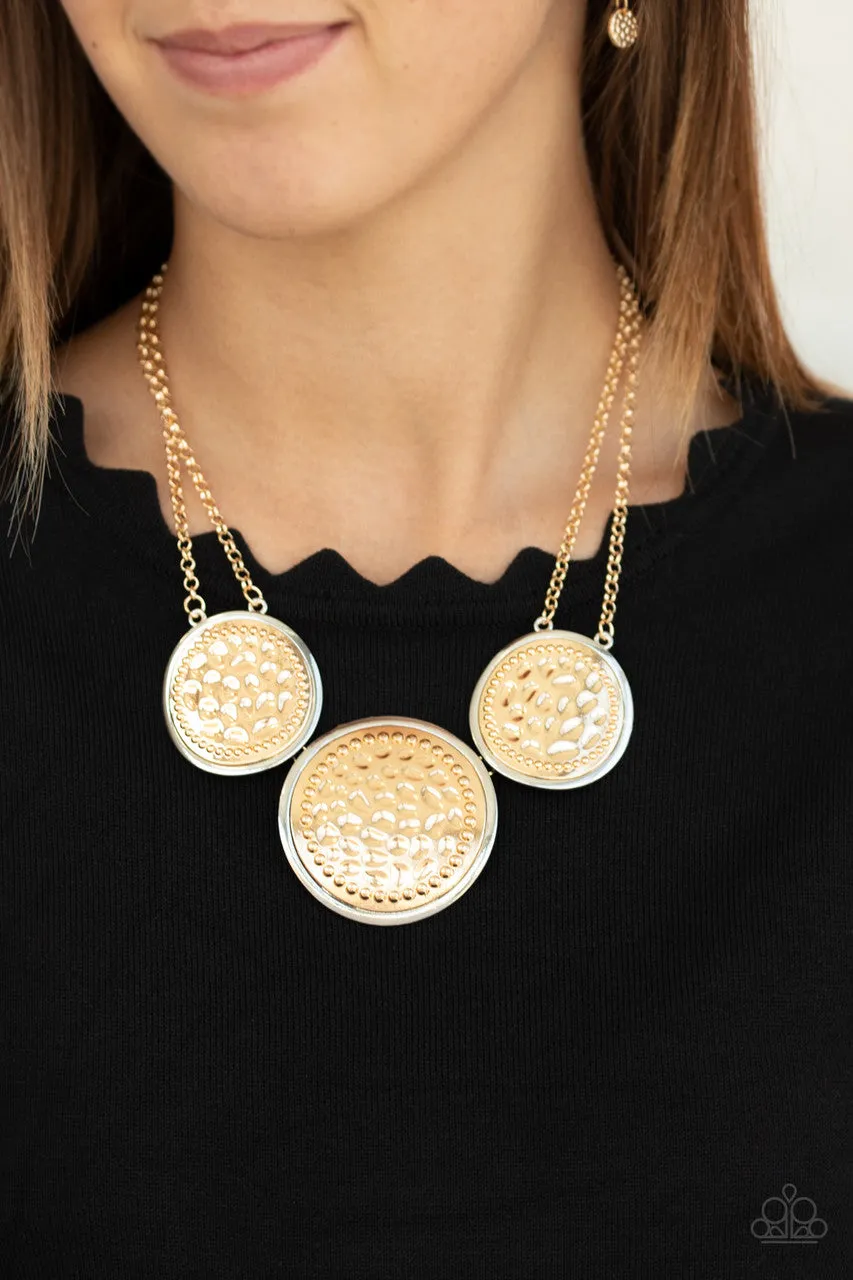 Gladiator Glam Gold Paparazzi Necklace