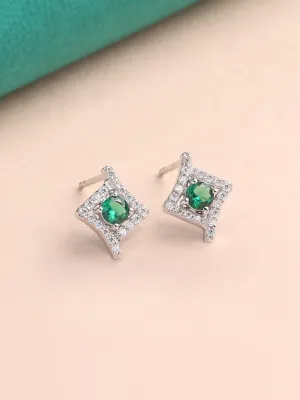 Glamourous Green Emerald Earrings