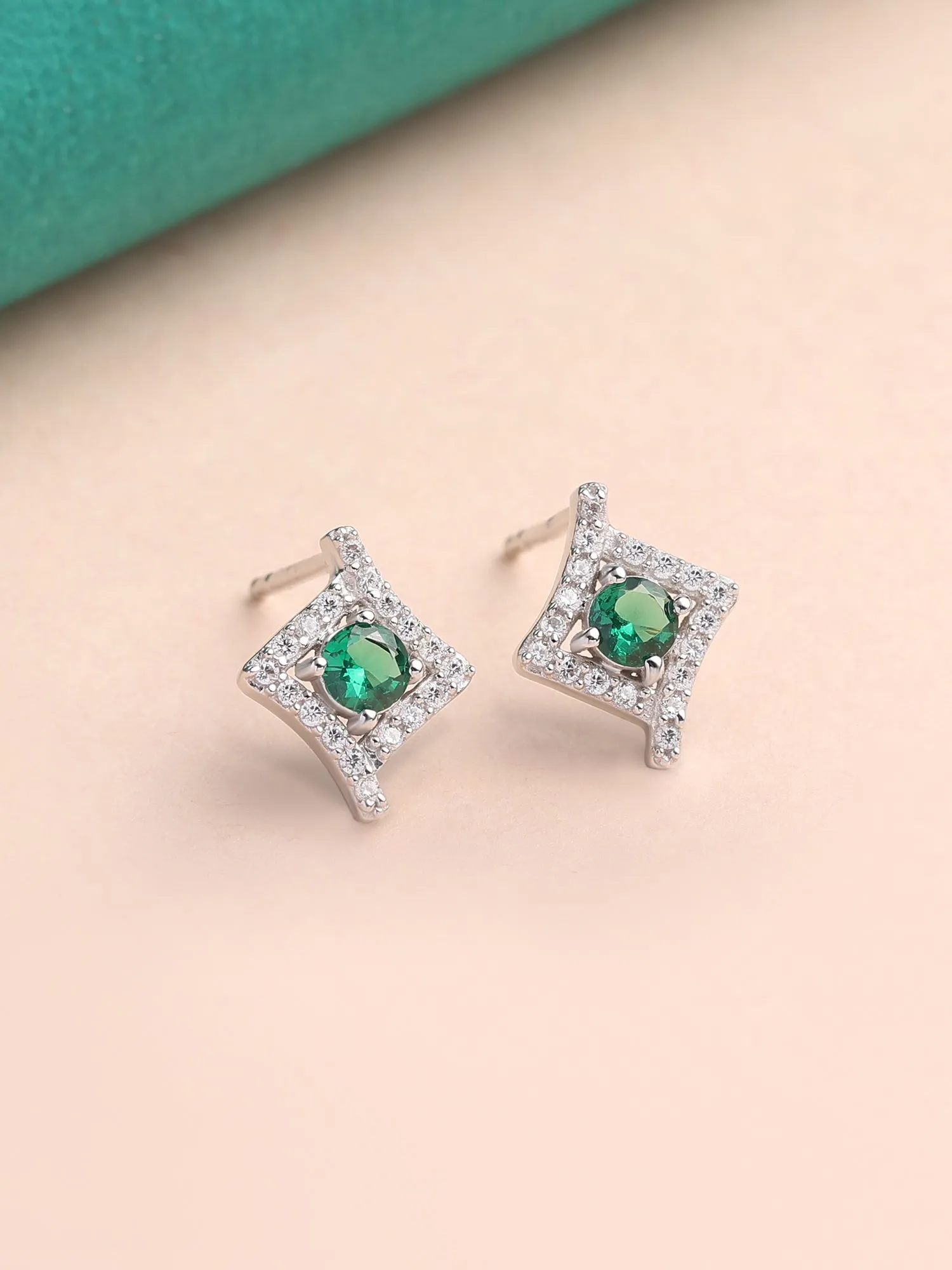 Glamourous Green Emerald Earrings