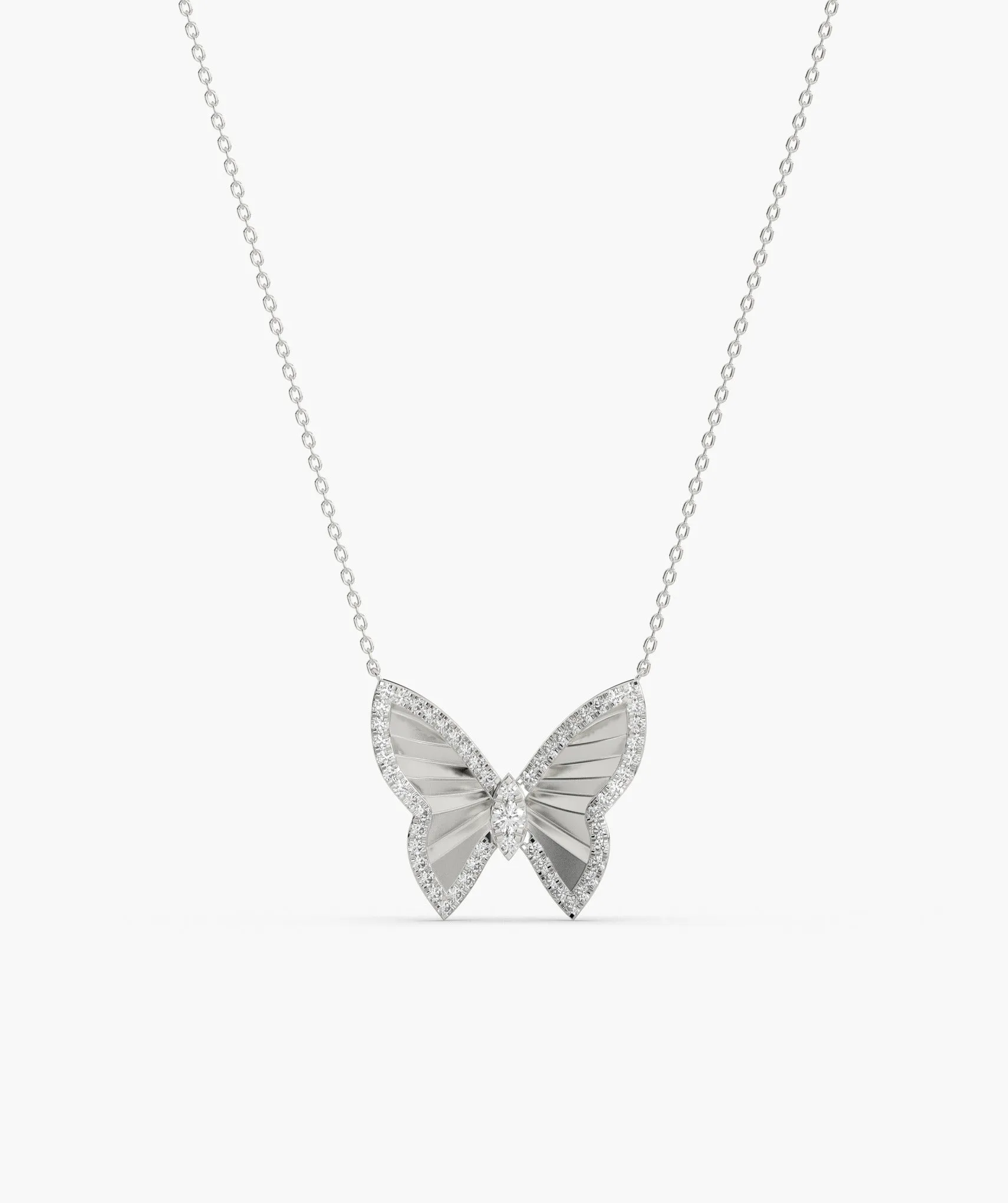 Gleaming Butterfly Charm Necklace