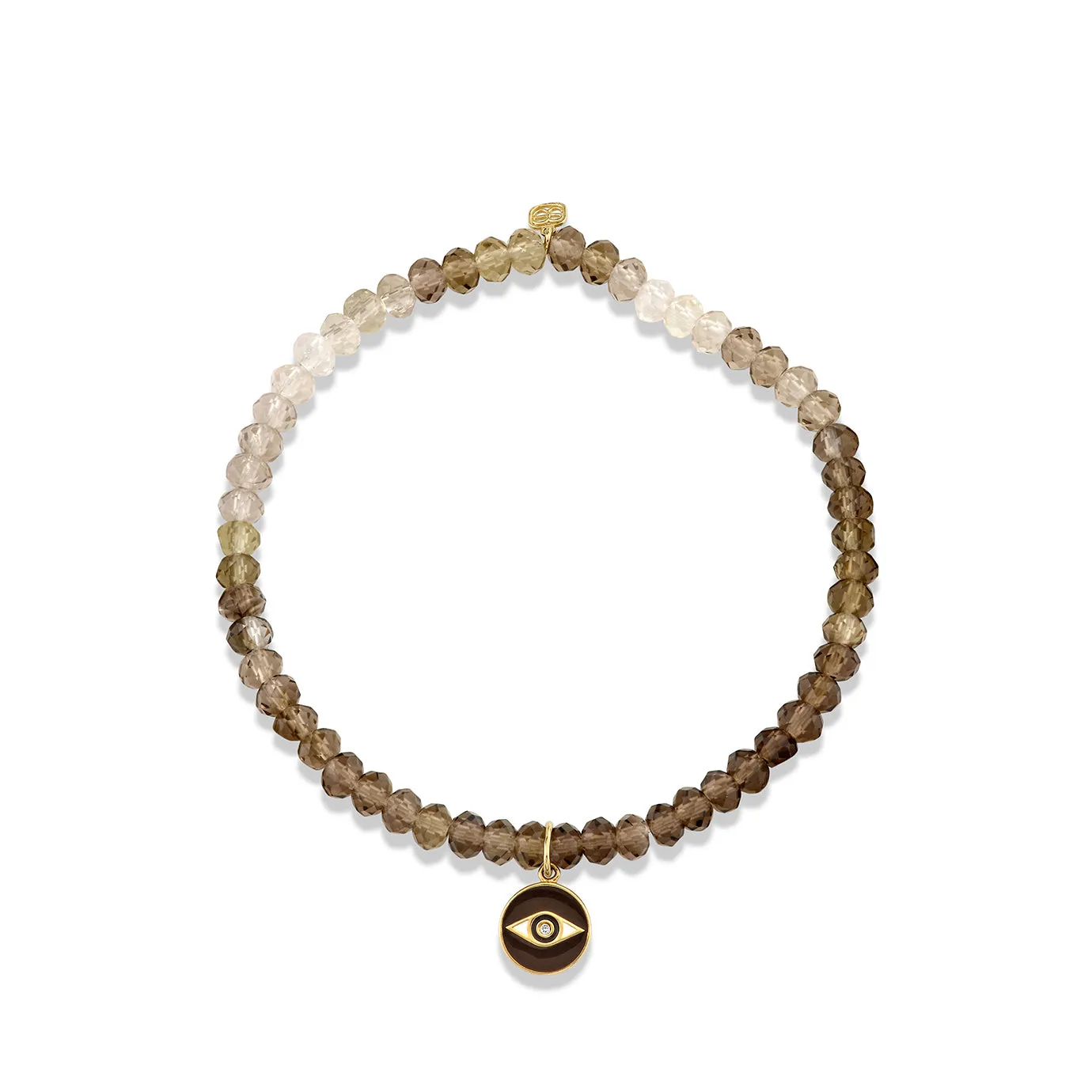 Gold & Diamond Eye Coin on Shaded Quartz