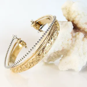 Gold and Silver Cuff Bracelet (Heavy Weight)