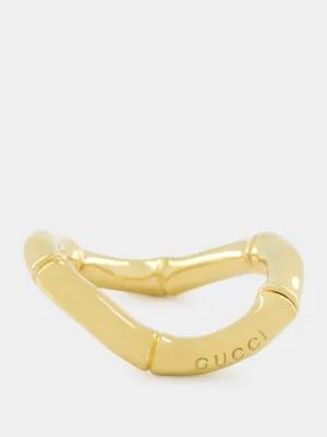 Gold Bamboo Cuff Bracelet