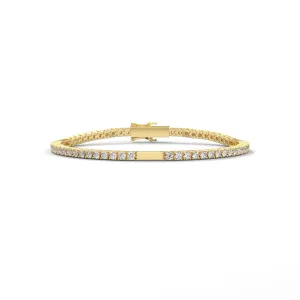 Gold Bar Diamond Tennis Bracelet
