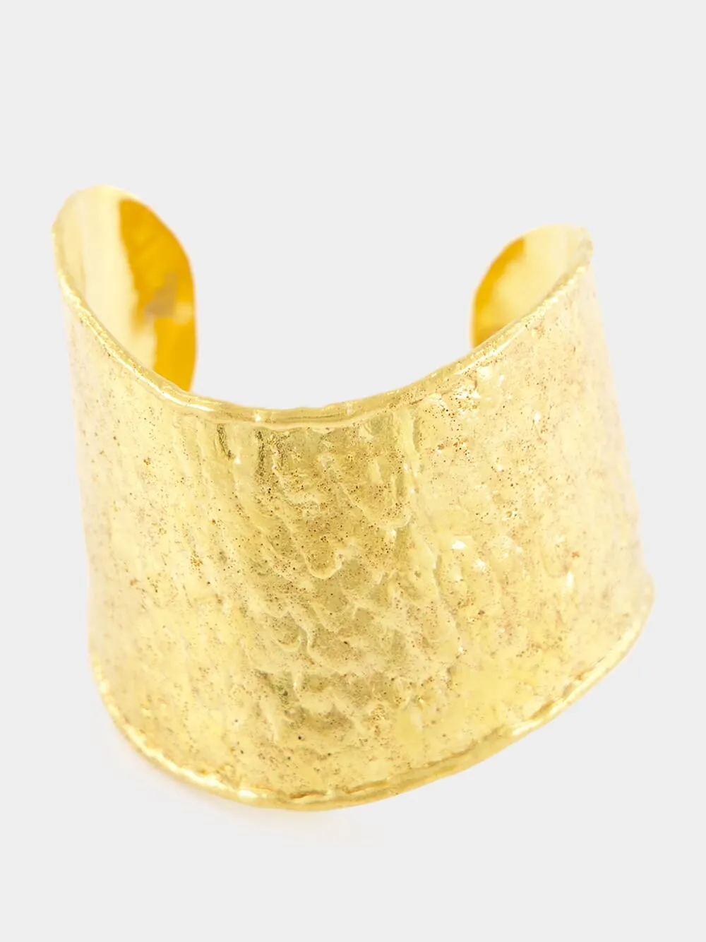 Gold Flow Textured Cuff Bracelet