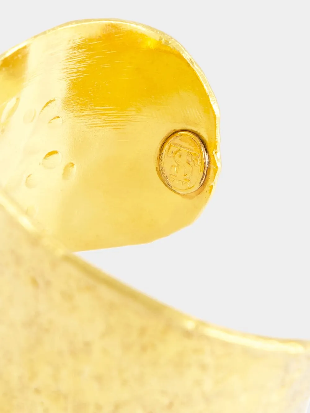 Gold Flow Textured Cuff Bracelet