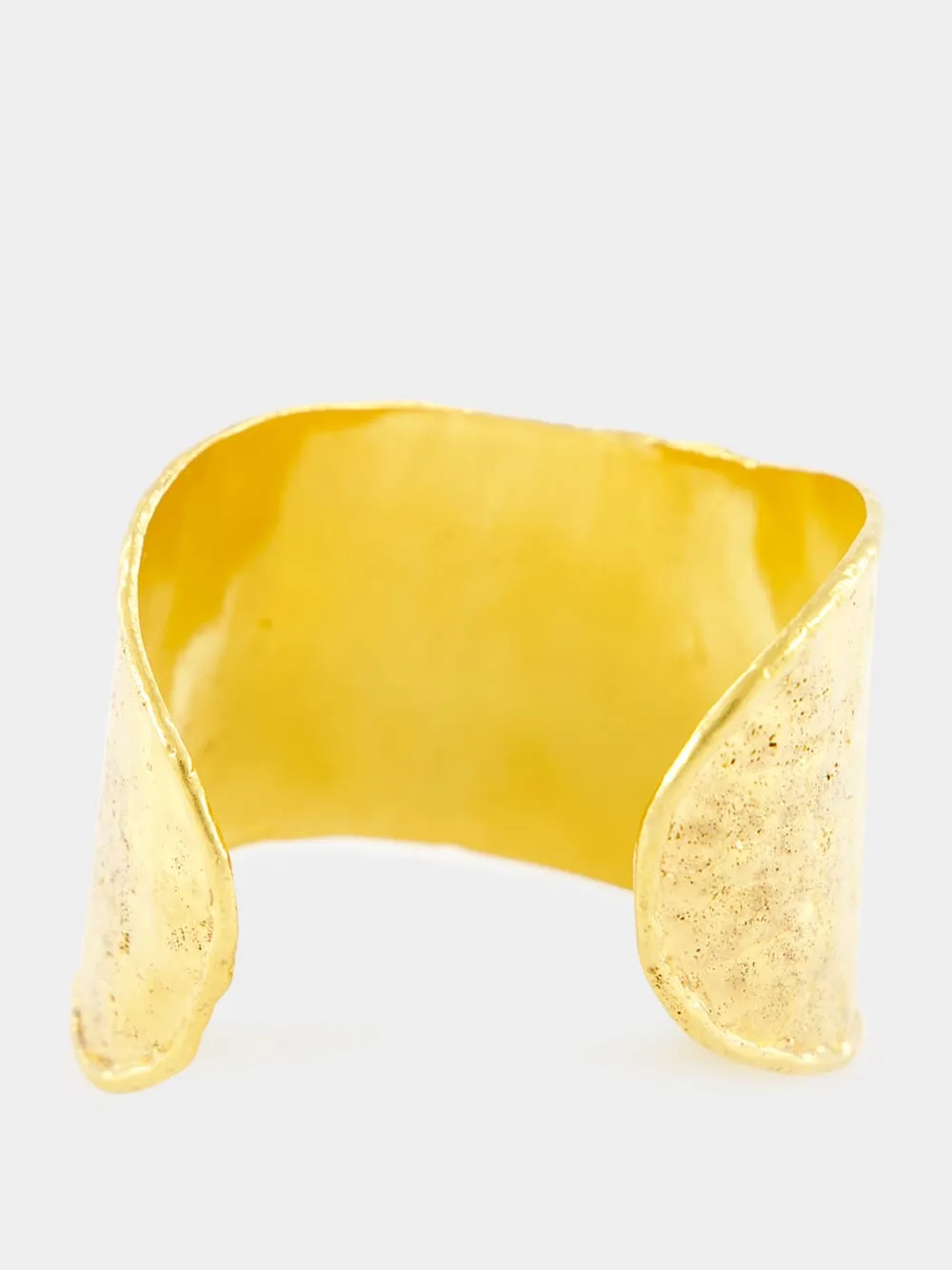 Gold Flow Textured Cuff Bracelet