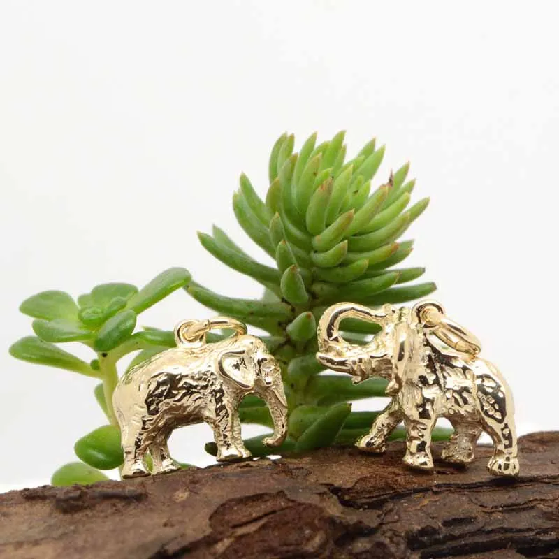 Gold Indian Elephant Charm