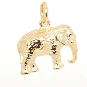 Gold Indian Elephant Charm