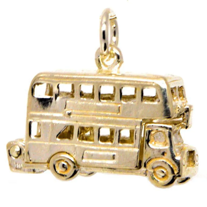 Gold Large London Bus Charm