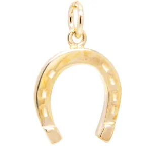 Gold Lucky Horseshoe Charm