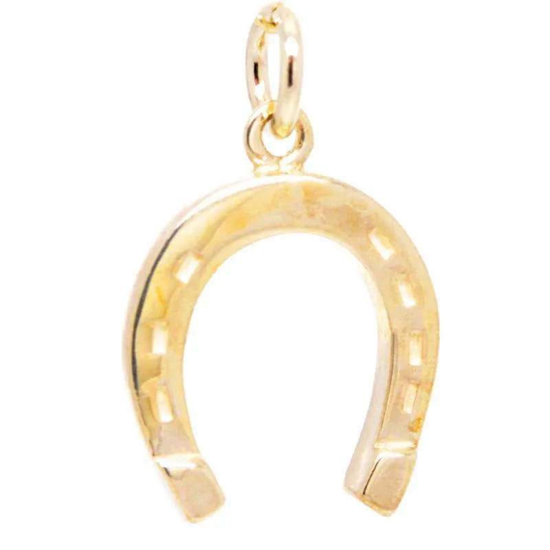 Gold Lucky Horseshoe Charm