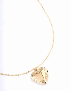 Gold Mixed Textured Cross Necklace