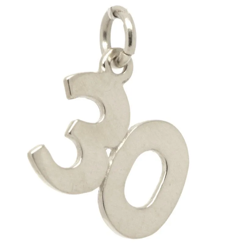 Gold Two digit number Charm
