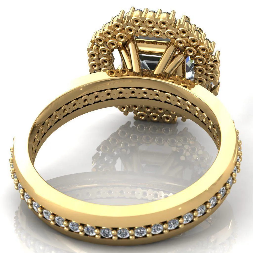 Grace Asscher Moissanite Diamond Halo Ring