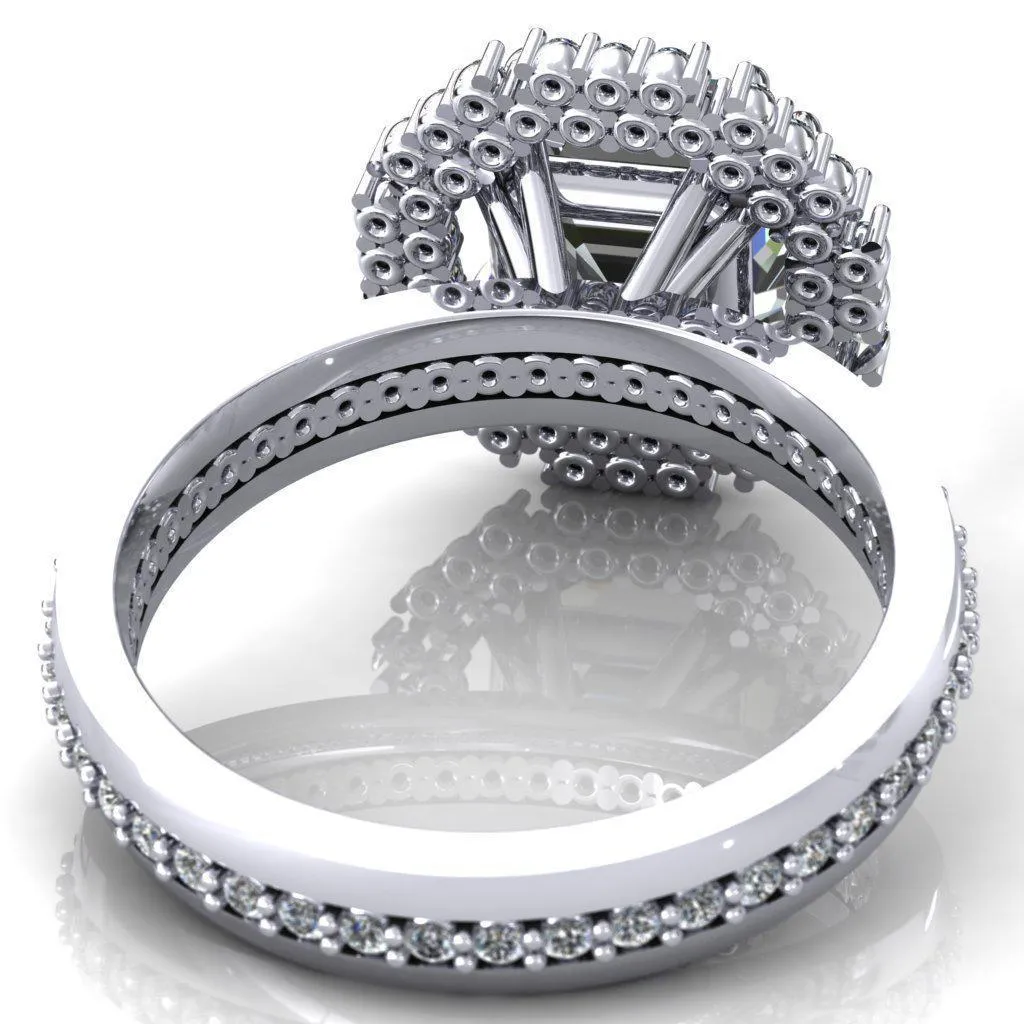 Grace Asscher Moissanite Diamond Halo Ring