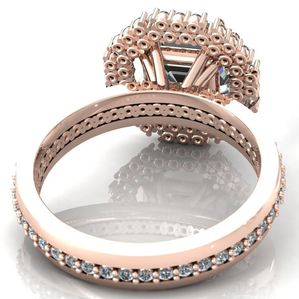 Grace Asscher Moissanite Diamond Halo Ring